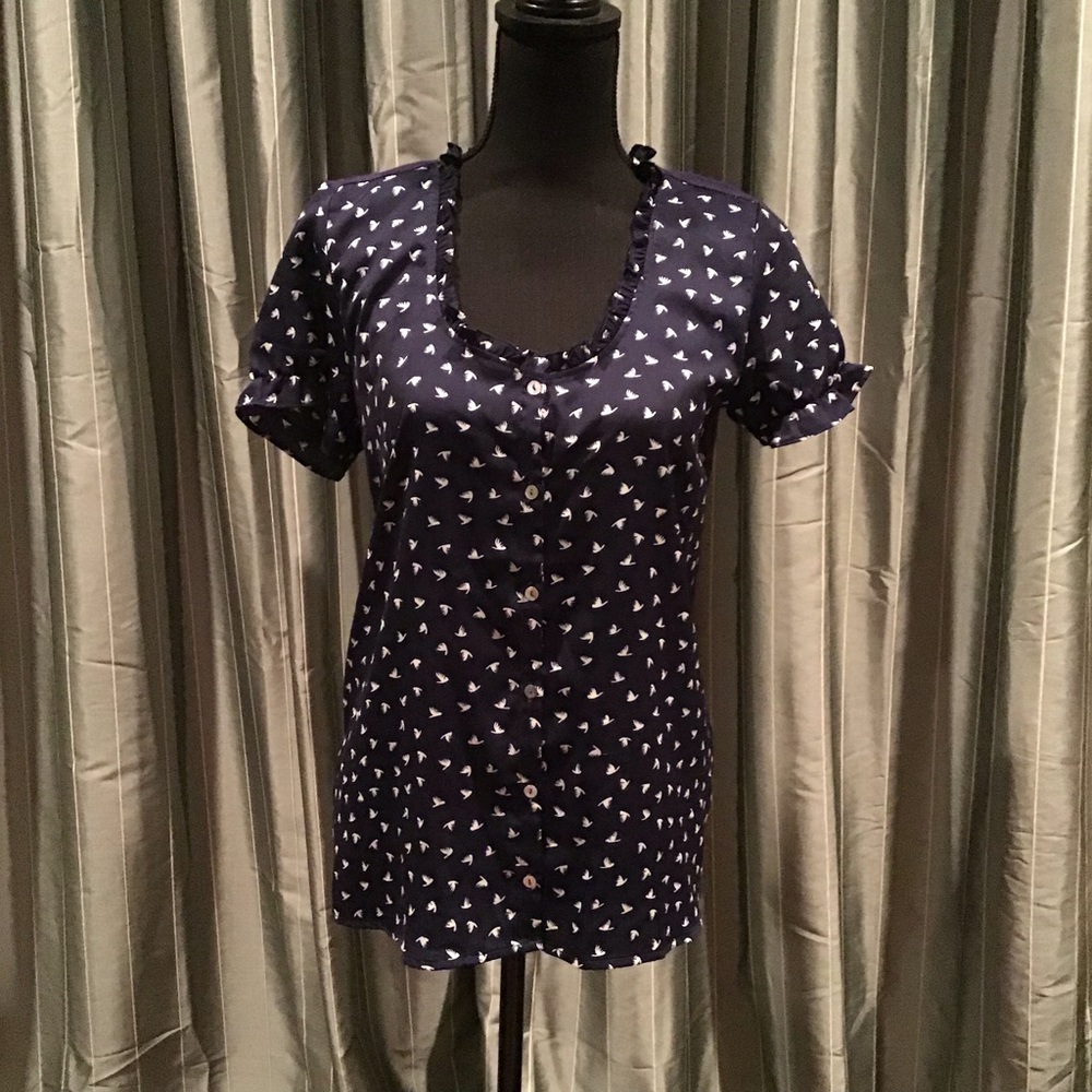 Anthropologie Dolan Left Coast Blue Blouse